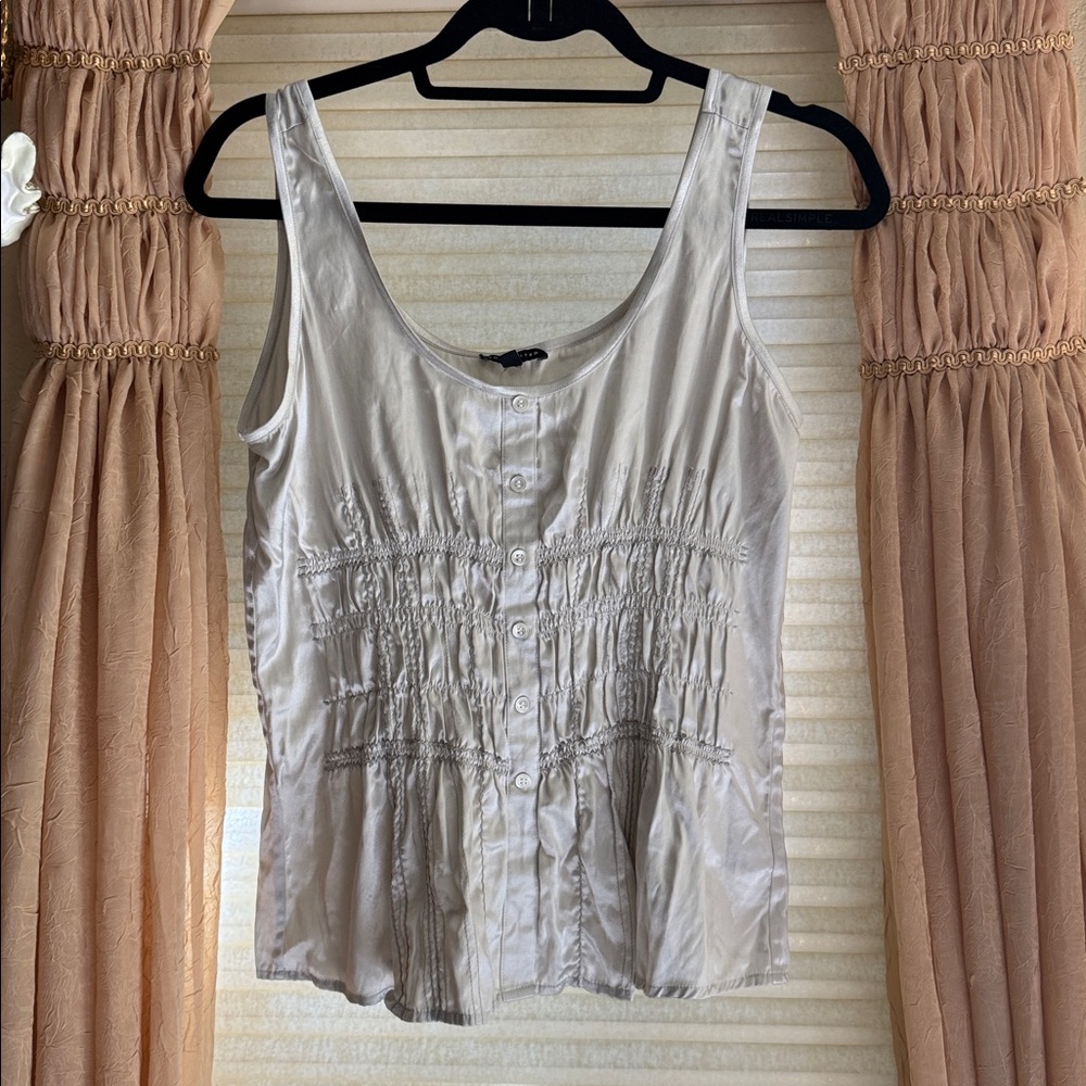 The Limited Dove Grey Silk Blend Camisole
